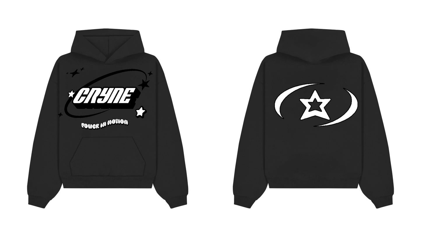 Black / White Cryne Hoodie - PRE ORDER