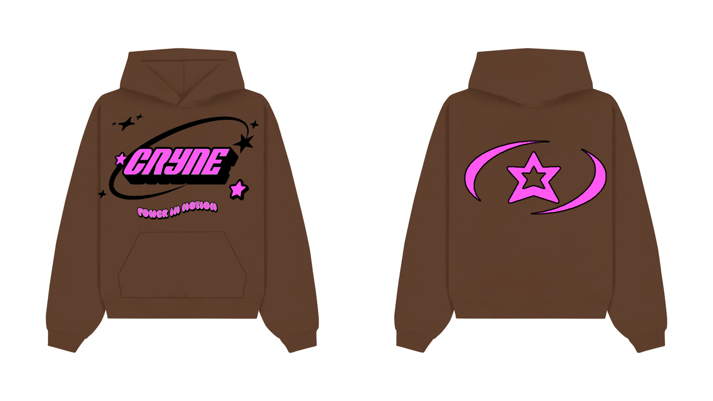 Brown / Pink Cryne Hoodie - PRE ORDER