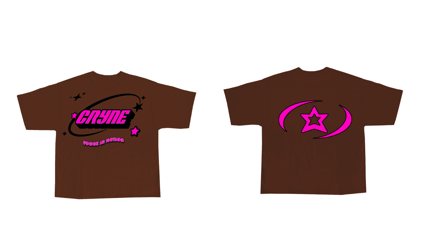 Brown / Pink Cryne Tee - PRE ORDER